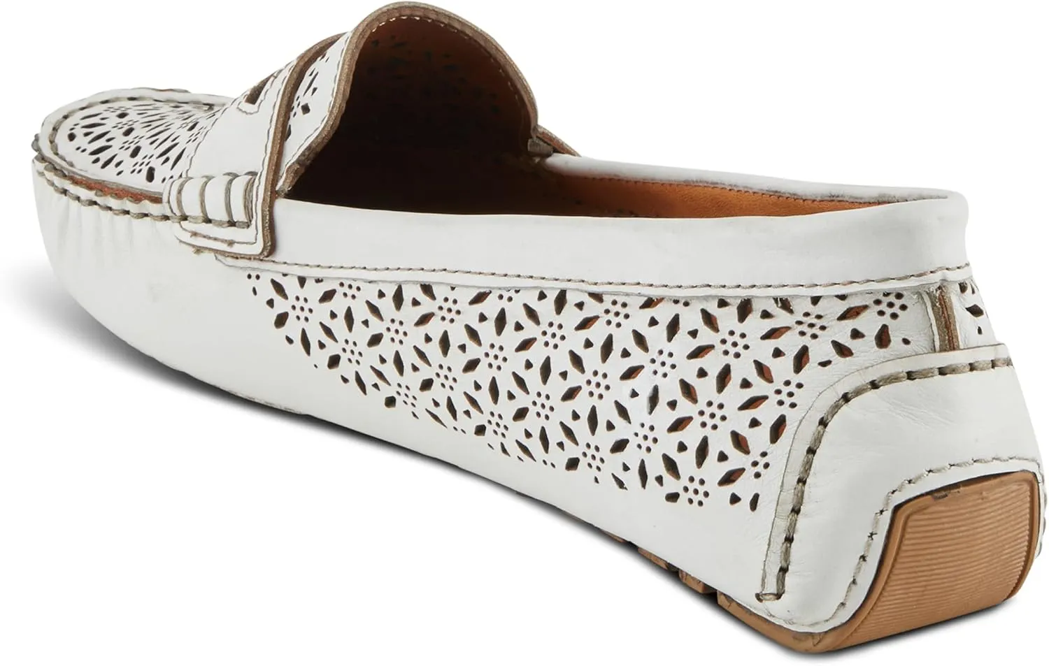 Spring Step Crain Women's Laser-Cut Out Moccasin with Removable Insole