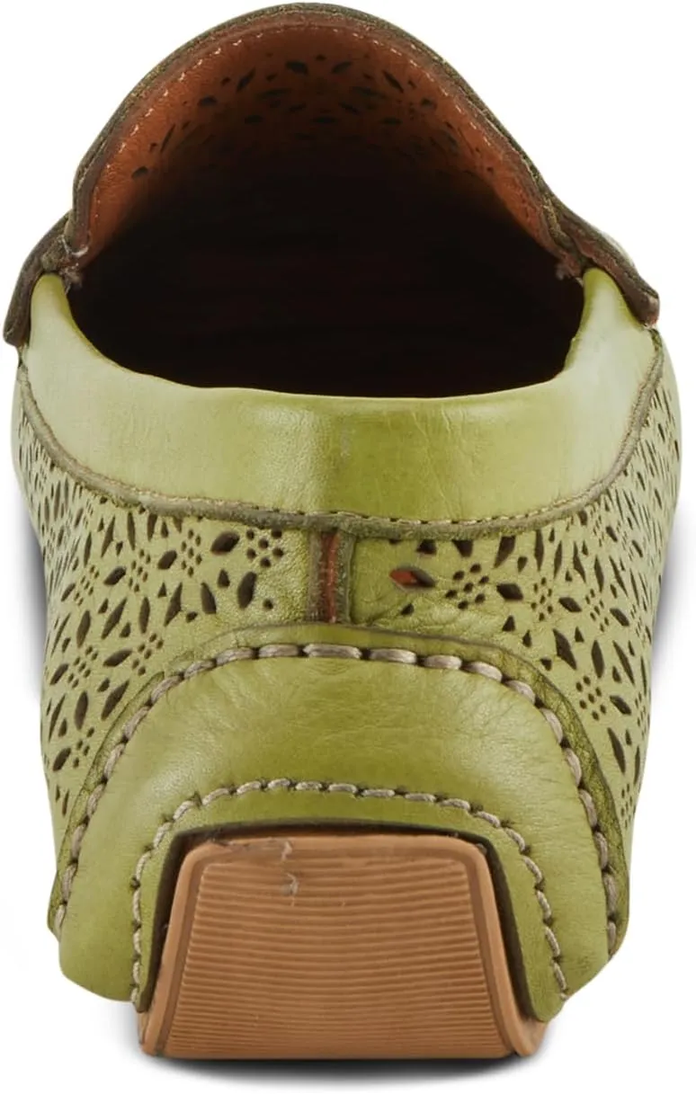 Spring Step Crain Women's Laser-Cut Out Moccasin with Removable Insole