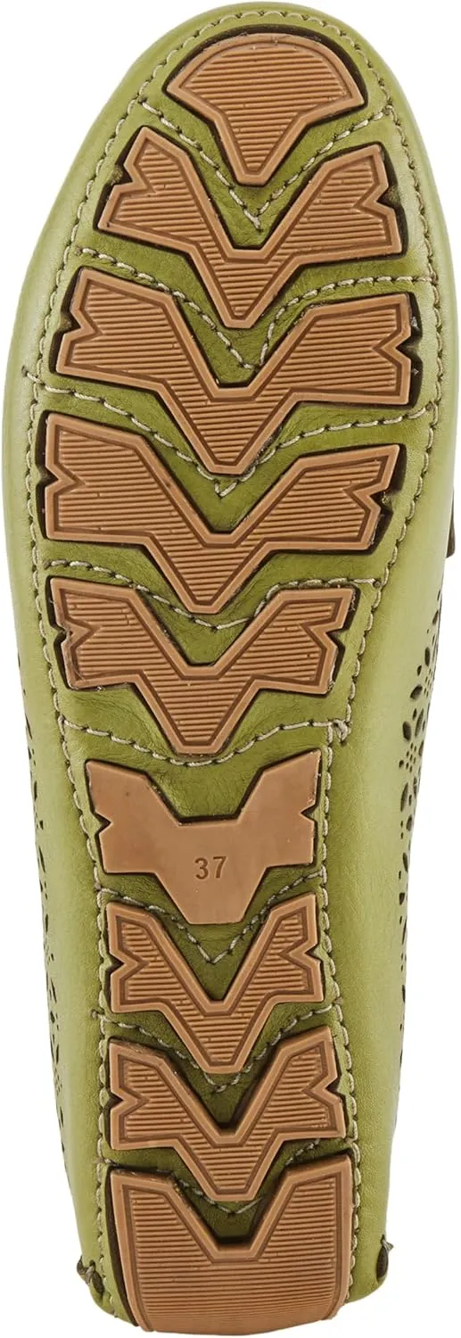 Spring Step Crain Women's Laser-Cut Out Moccasin with Removable Insole