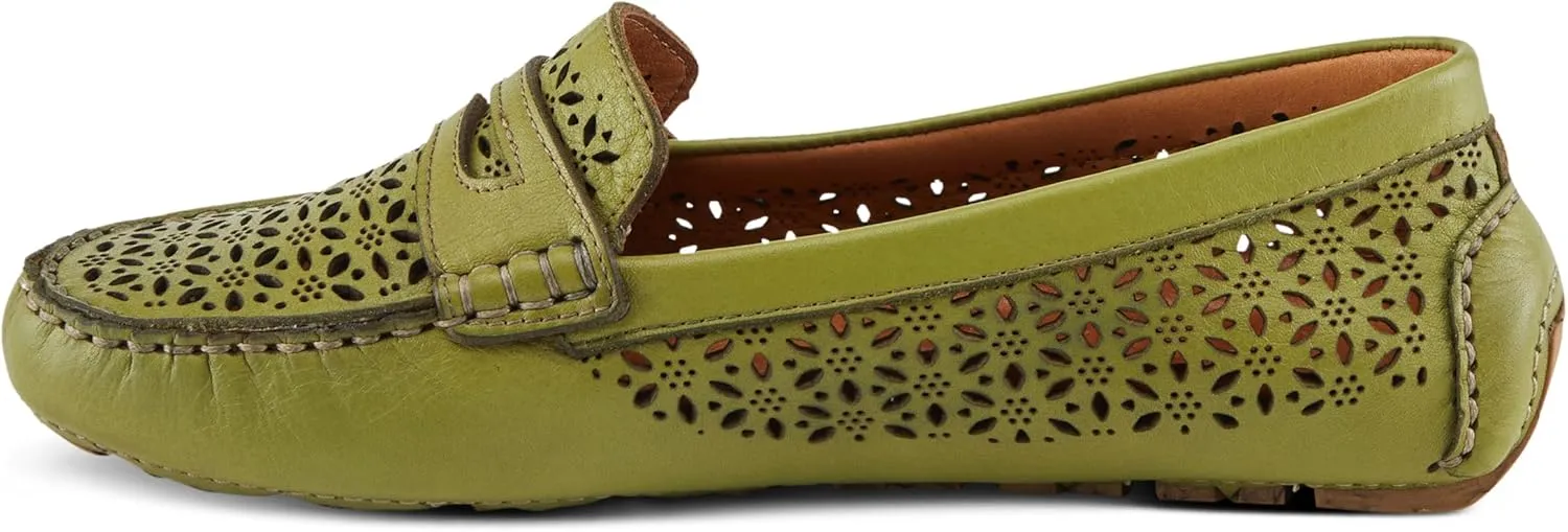 Spring Step Crain Women's Laser-Cut Out Moccasin with Removable Insole