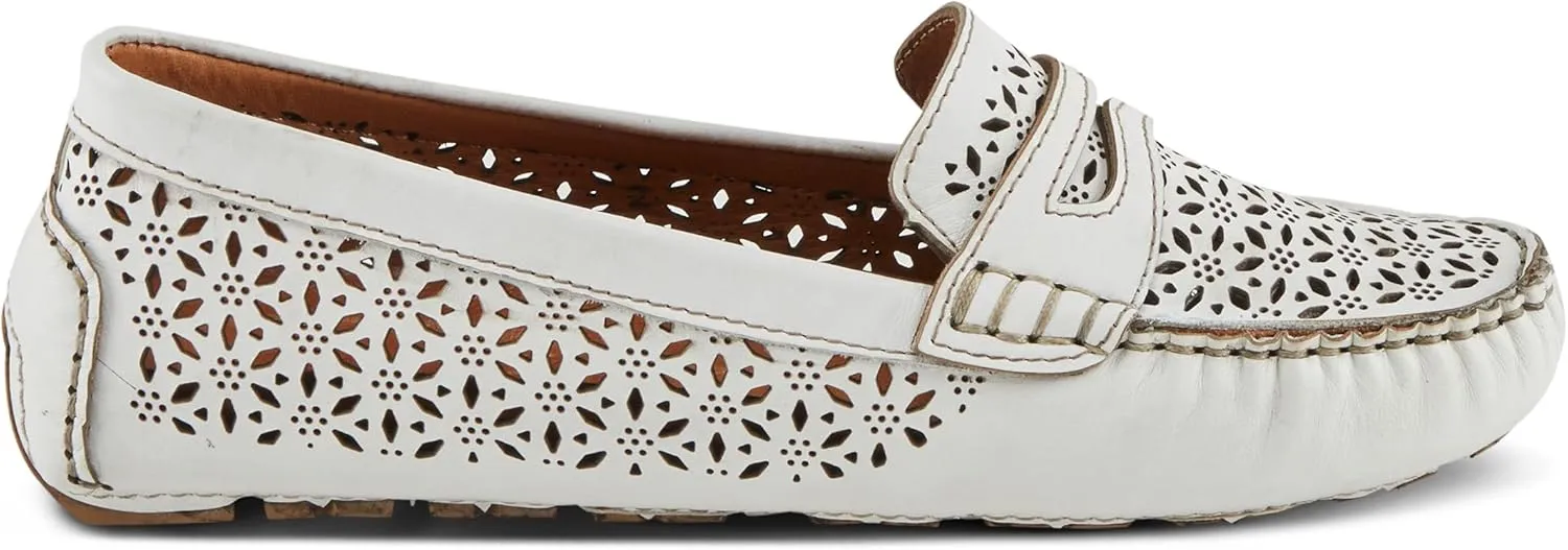 Spring Step Crain Women's Laser-Cut Out Moccasin with Removable Insole