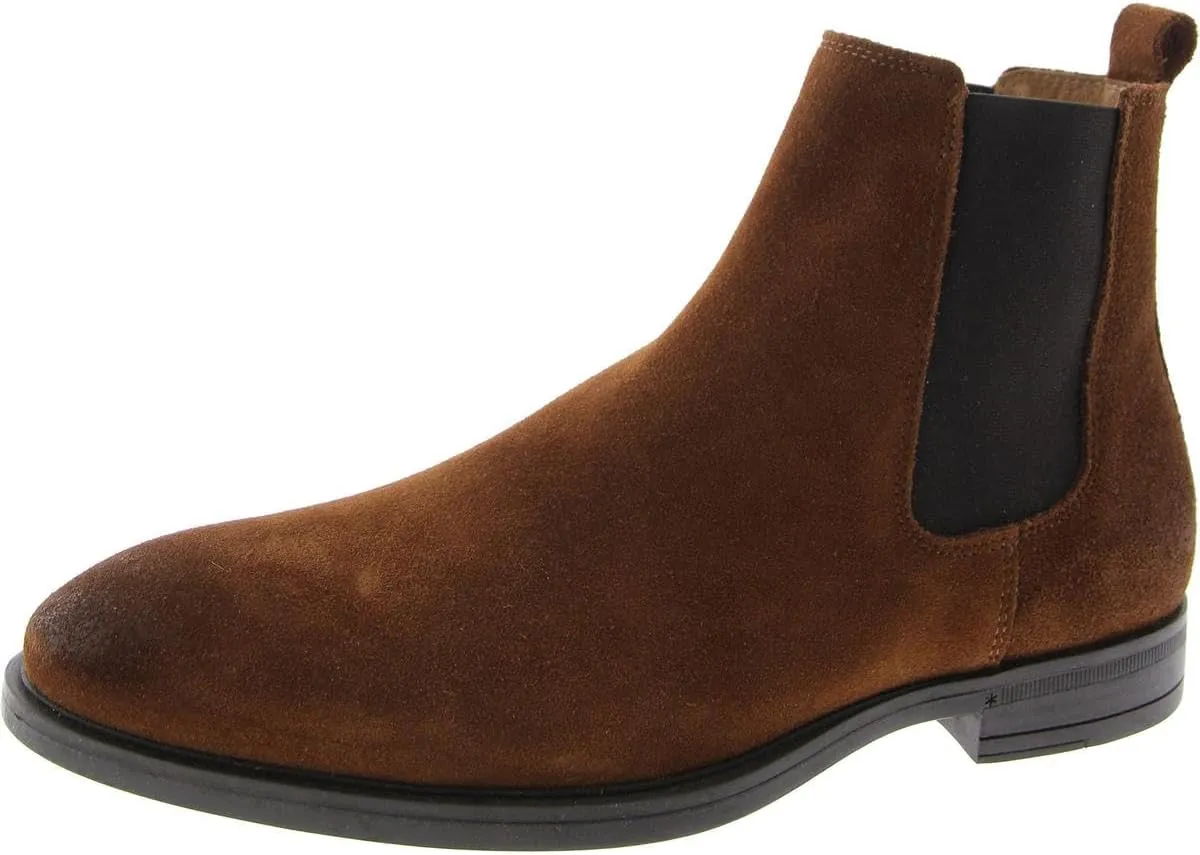 Steve Madden Mens Angelo Mixed Media Ankle Chelsea Boots