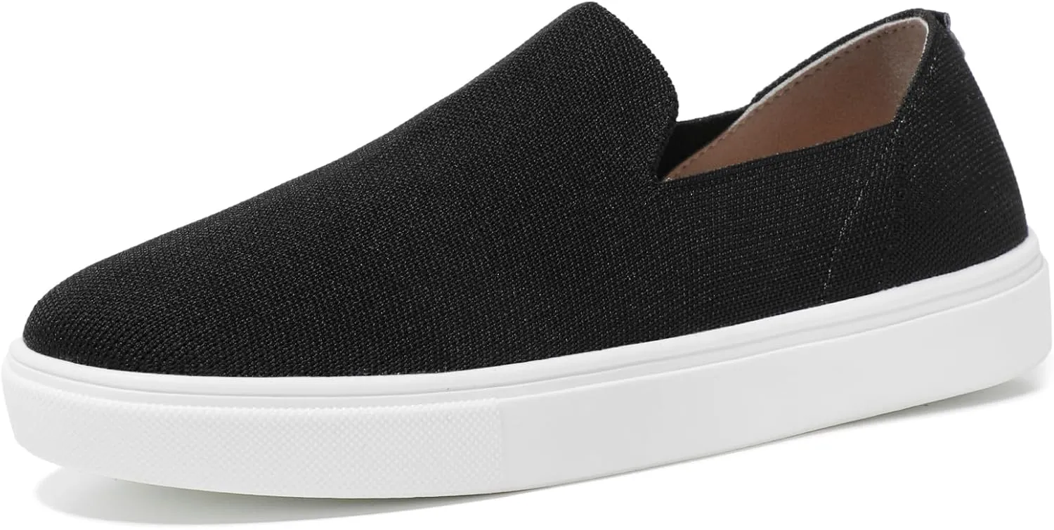 STQ Slip on Shoes for Women Breathable Fashion Sneakers Comfortable Knit Casual Shoes