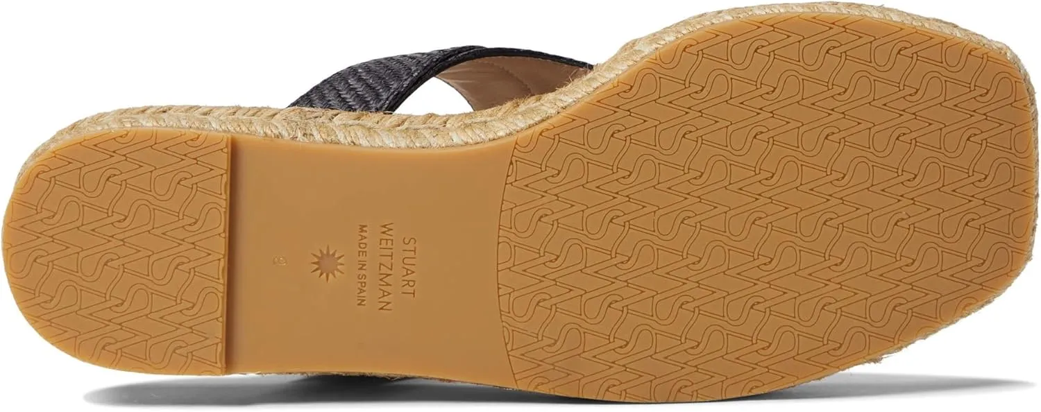 Stuart Weitzman Pearl Buckle Espadrille Sandal