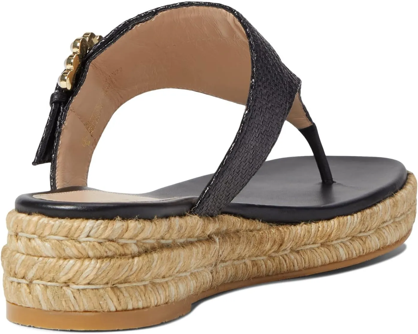 Stuart Weitzman Pearl Buckle Espadrille Sandal