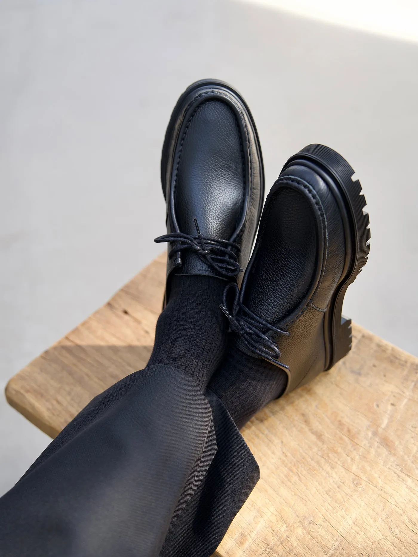 Style Alain - Black tumbled leather