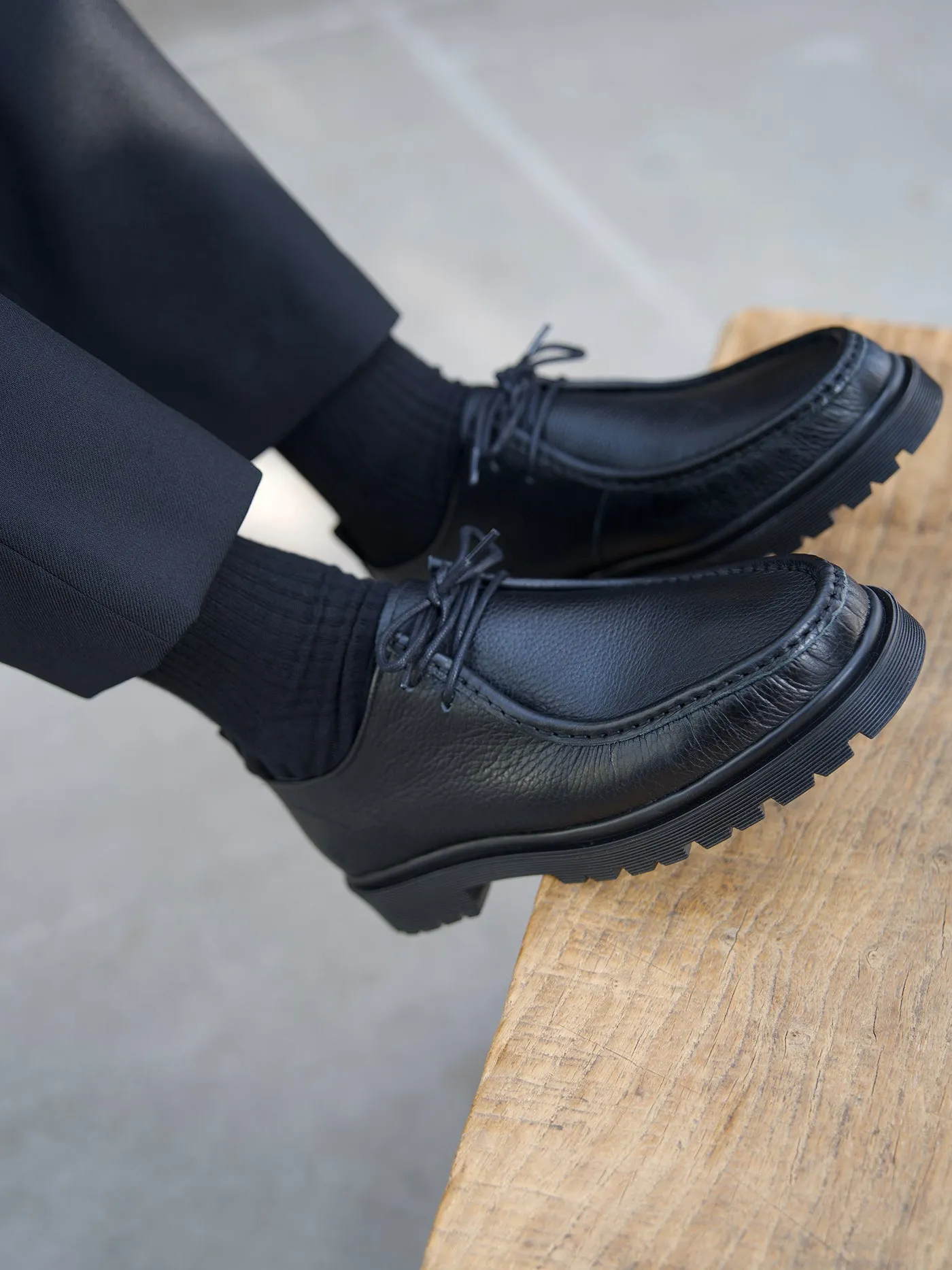 Style Alain - Black tumbled leather