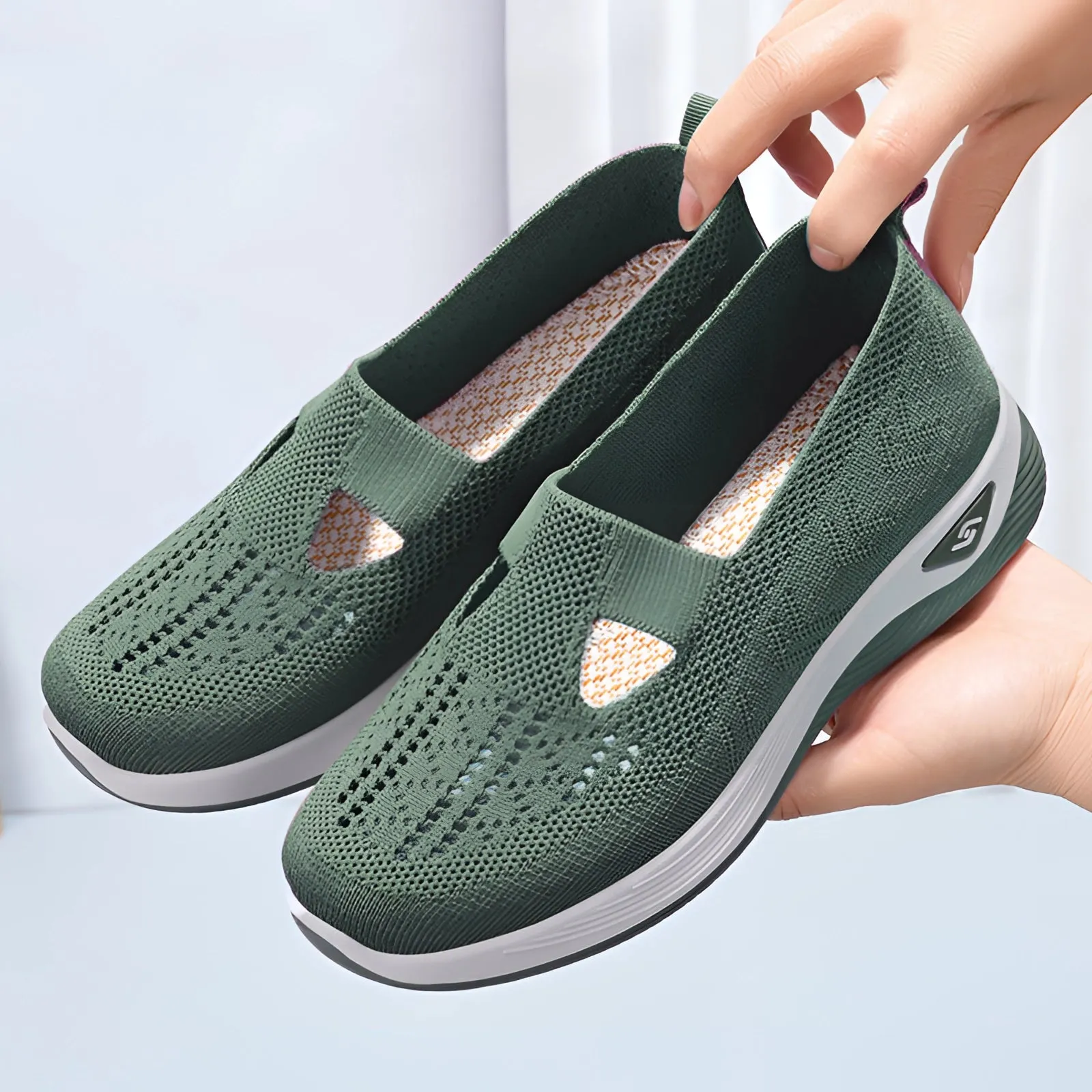 Stylish Women's Black Slip-On Sneakers - Lightweight & Breathable