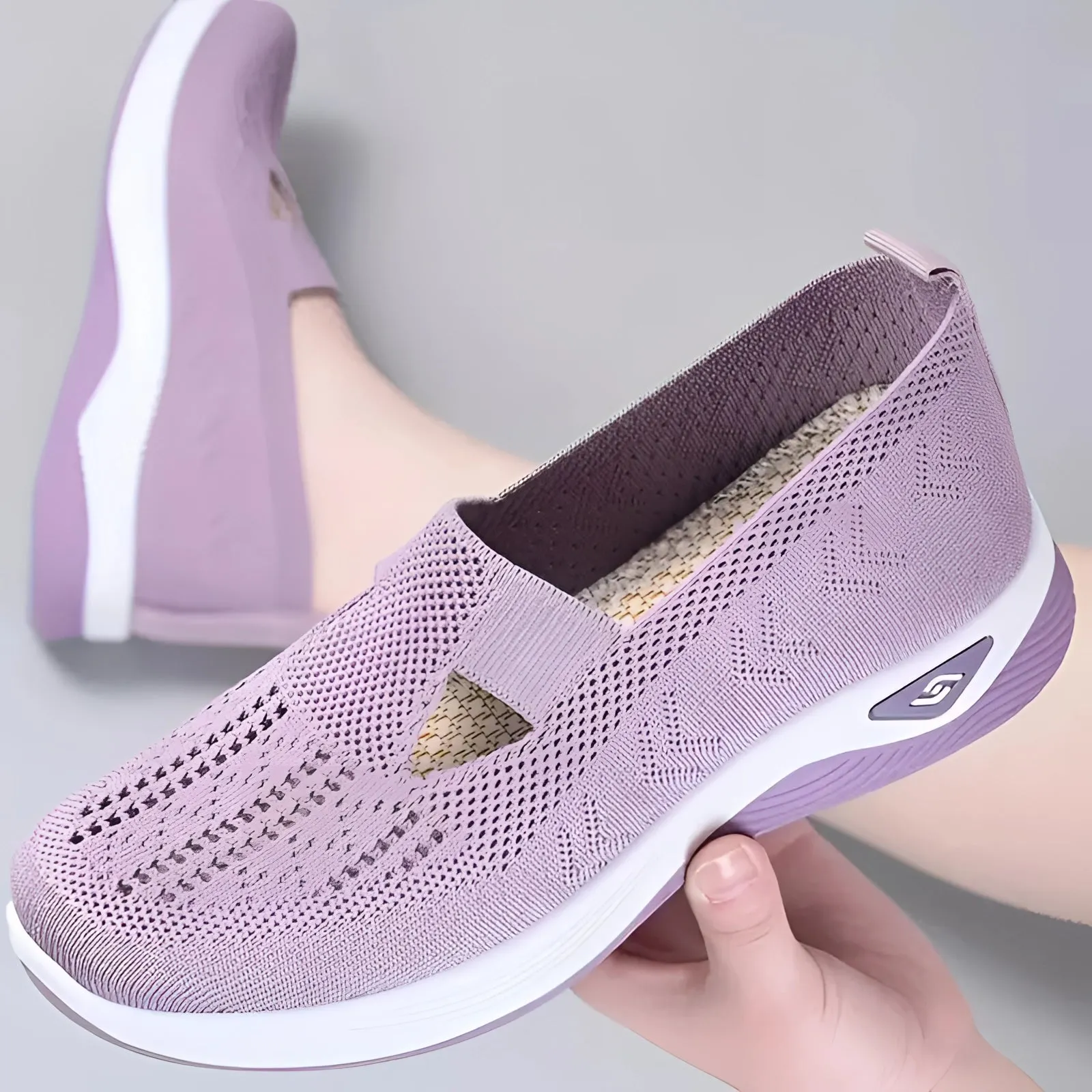 Stylish Women's Black Slip-On Sneakers - Lightweight & Breathable