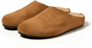 Suede Clogs for Women Arch Support Cork Footbed Mules Comfort Slip On Potato Shoes Sandals Slippers