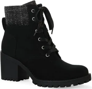 SUN STONE Womens Romina Zipper Combat & Lace-up Boots Black 10 Medium (B,M)