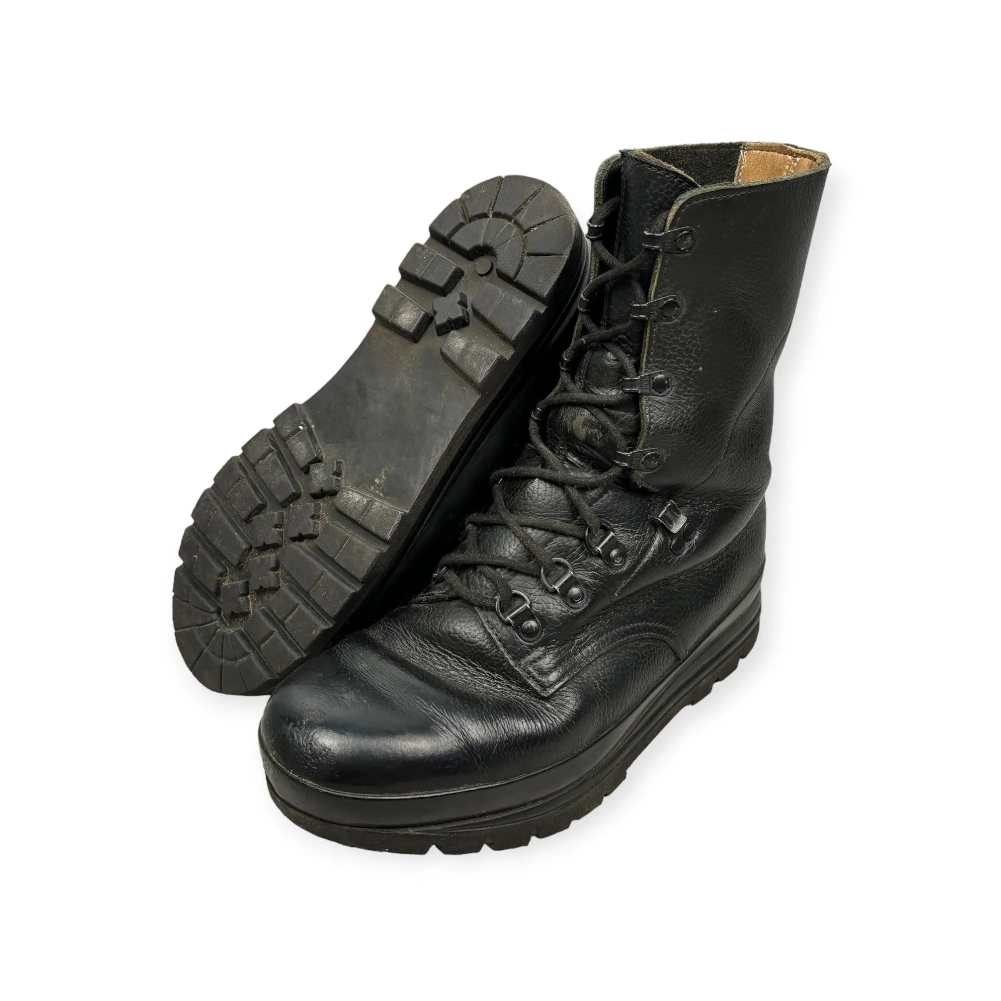 Swiss Army Black Leather Boots