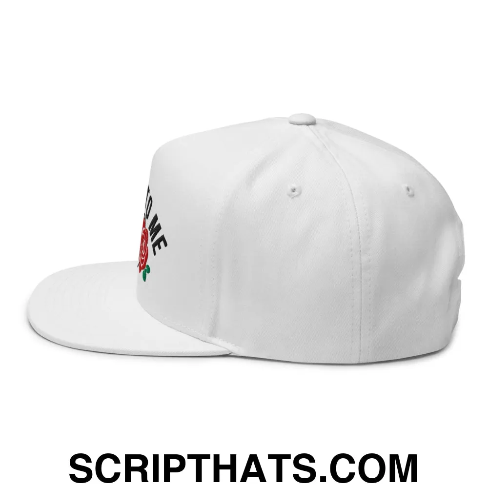 Talk Derby to Me Embroidered Flat Brim Bill 5 Panel Snapback Hat