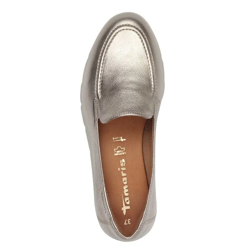 Tamaris Womens Gold Slip-on Shoes 1-24629-44