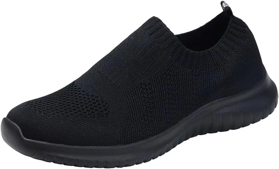TIOSEBON Women's Walking Sock Shoes Elastic Knit Lightweight Slip on Breathable Yoga Sneakers