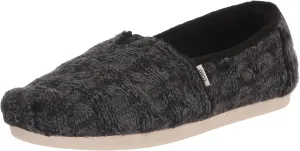 TOMS Women's, Alpargata Slip-On Black Knit 6.5 M