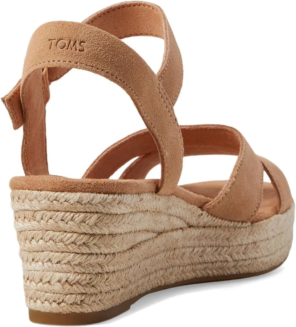 TOMS Womens Audrey Espadrille Athletic Sandals Casual Mid Heel 2-3"