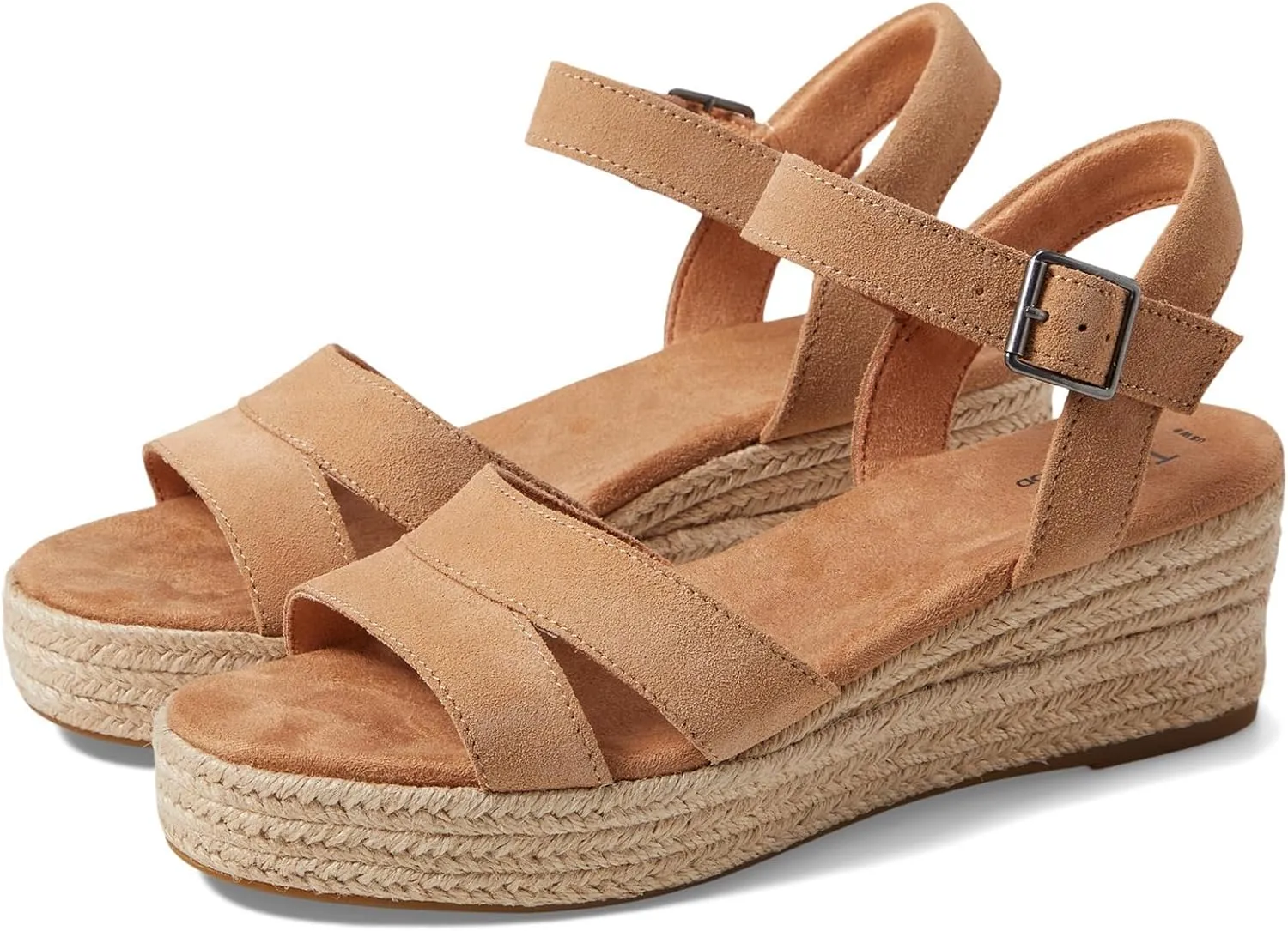 TOMS Womens Audrey Espadrille Athletic Sandals Casual Mid Heel 2-3"