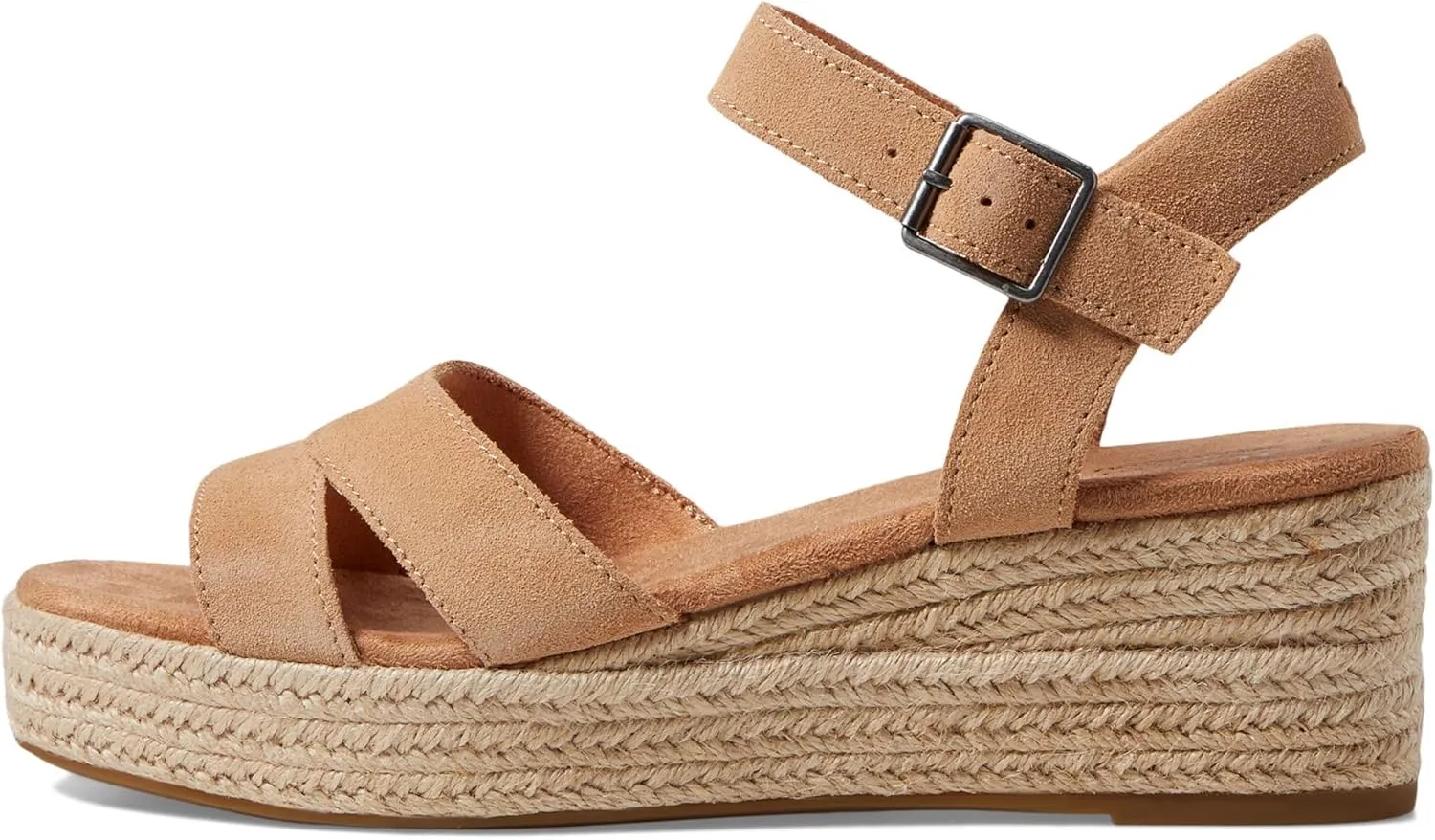 TOMS Womens Audrey Espadrille Athletic Sandals Casual Mid Heel 2-3"