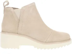 TOMS Womens Maude Round Toe Chelsea Casual Boots Ankle Mid Heel 2-3" - Beige