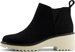 TOMS Womens Maude Round Toe Chelsea Casual Boots Ankle Mid Heel 2-3" - Beige