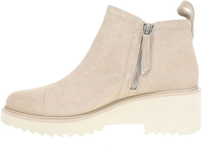 TOMS Womens Maude Round Toe Chelsea Casual Boots Ankle Mid Heel 2-3" - Beige
