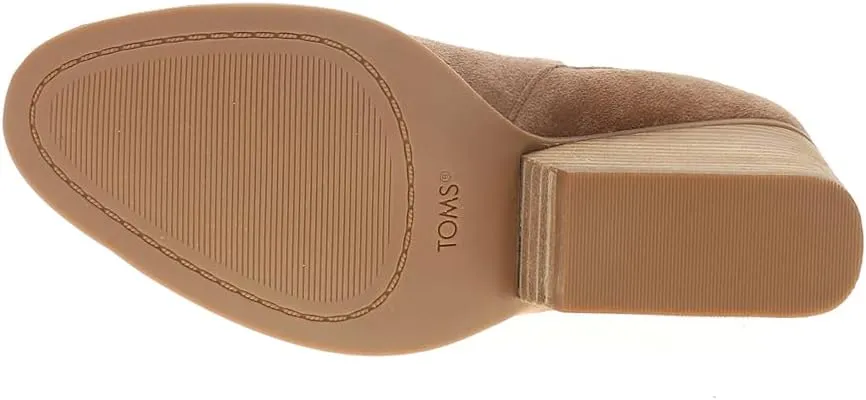 TOMS Womens Noa Ankle Round Toe Chelsea Casual Boots Ankle High Heel 3" & Up - Brown