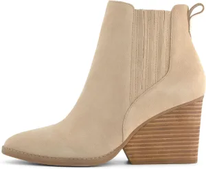 TOMS Womens Noa Ankle Round Toe Chelsea Casual Boots Ankle High Heel 3" & Up - Brown