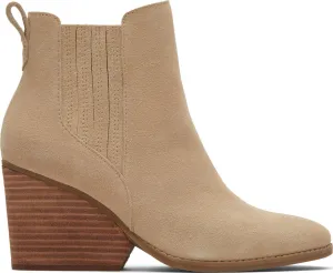 TOMS Womens Noa Ankle Round Toe Chelsea Casual Boots Ankle High Heel 3" & Up - Brown