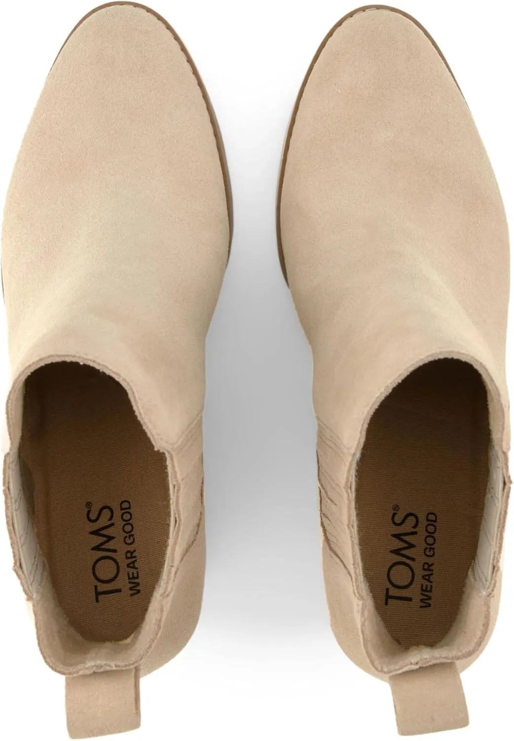 TOMS Womens Noa Ankle Round Toe Chelsea Casual Boots Ankle High Heel 3" & Up - Brown