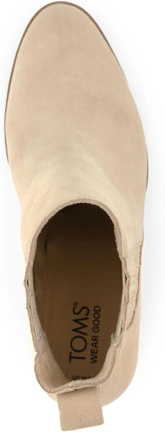 TOMS Womens Noa Ankle Round Toe Chelsea Casual Boots Ankle High Heel 3" & Up - Brown