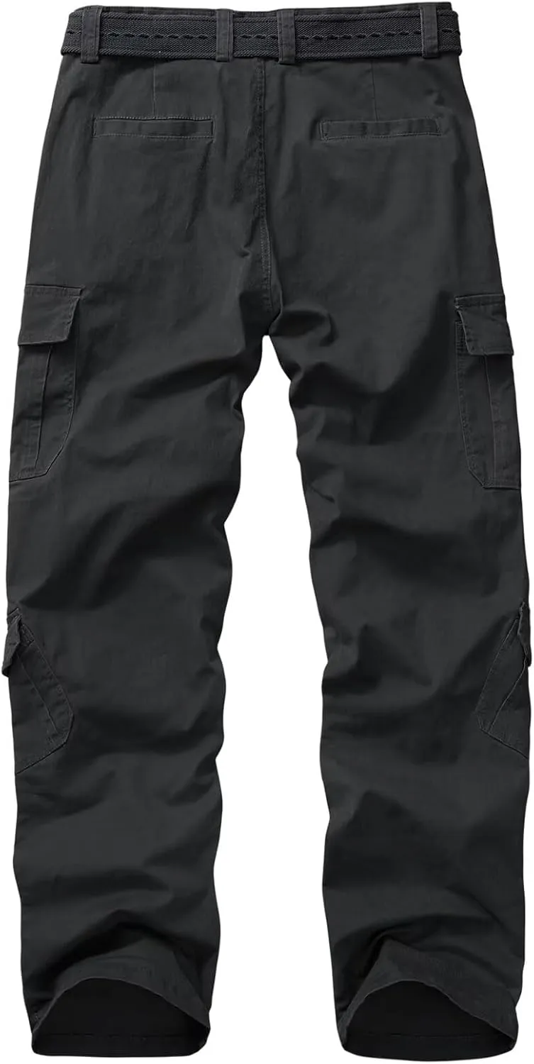 TRGPSG Hiking Pants Men, Camo Cargo Pants, Outdoor Construction Work Pants with Multi Pockets