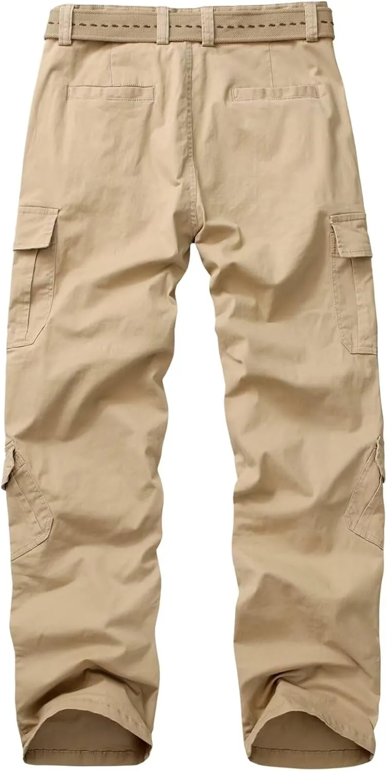 TRGPSG Hiking Pants Men, Camo Cargo Pants, Outdoor Construction Work Pants with Multi Pockets