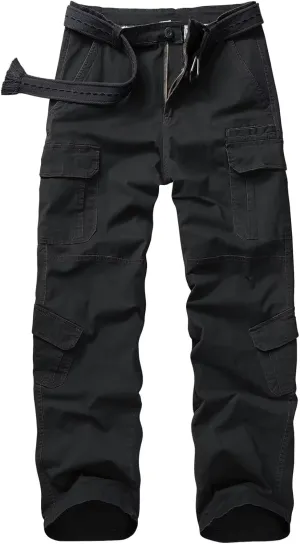 TRGPSG Hiking Pants Men, Camo Cargo Pants, Outdoor Construction Work Pants with Multi Pockets
