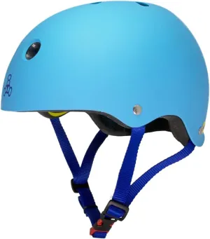 Triple Eight Dual Certified MIPS Bike and Skateboard Helmet, Blue Matte, X-Small / Small