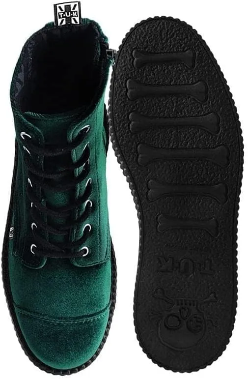 T.U.K Velvet Viva Mondo Boots for Women, Fashion Lace Up Platform Combat Boots