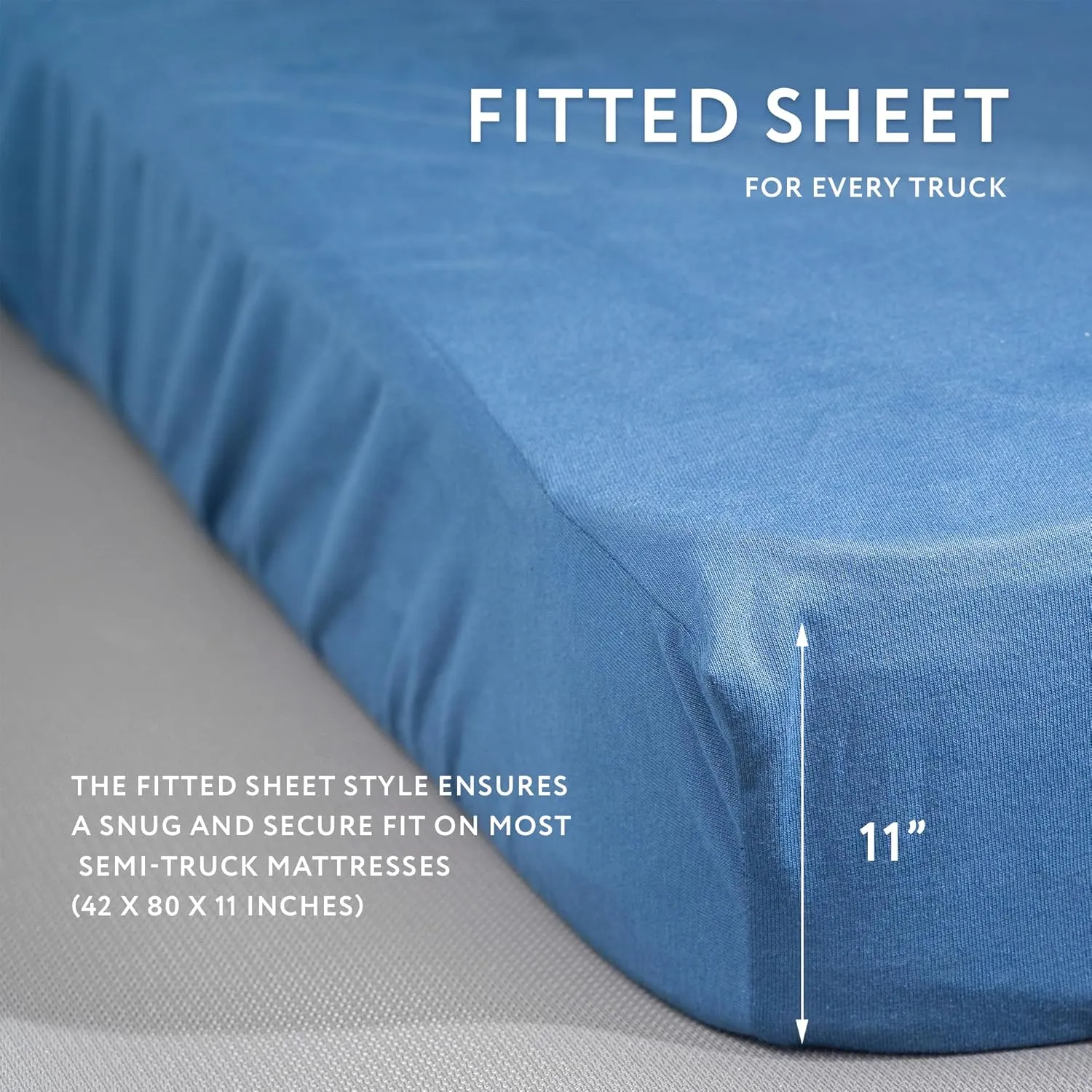 Twin/Twin XL Waterproof Mattress Protector with Sheet Holder Straps – Soft, Breathable Cotton Cover, No-Slip Design, Machine Washable – Ideal for Home, Dorm, Truck Beds, and Care Facilities – Blue