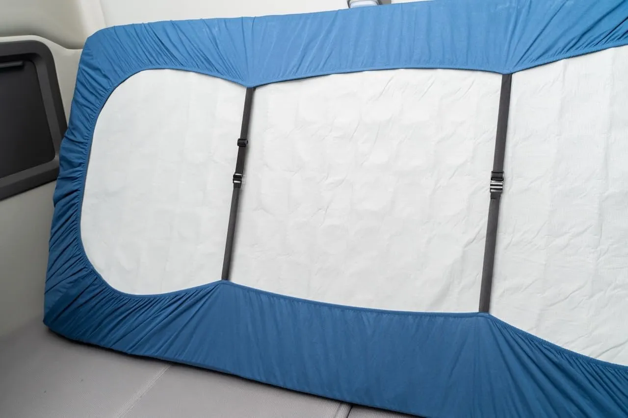 Twin/Twin XL Waterproof Mattress Protector with Sheet Holder Straps – Soft, Breathable Cotton Cover, No-Slip Design, Machine Washable – Ideal for Home, Dorm, Truck Beds, and Care Facilities – Blue
