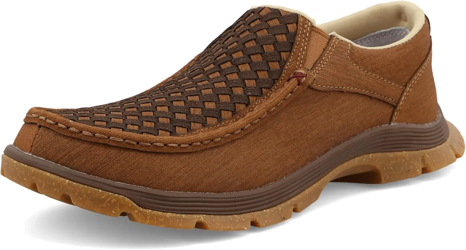 Twisted X Men's Slip-On Oblique Toe, Moc Toe with CellSole