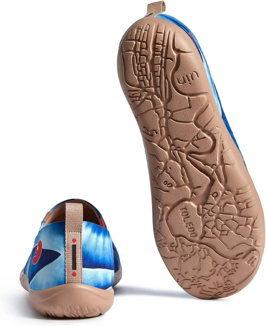 UIN Men's Loafers Painted Travel Shoes Slip On Walking Shoes Casual Lightweight Comfort Fashion Sneaker Toledo Ⅰ Art