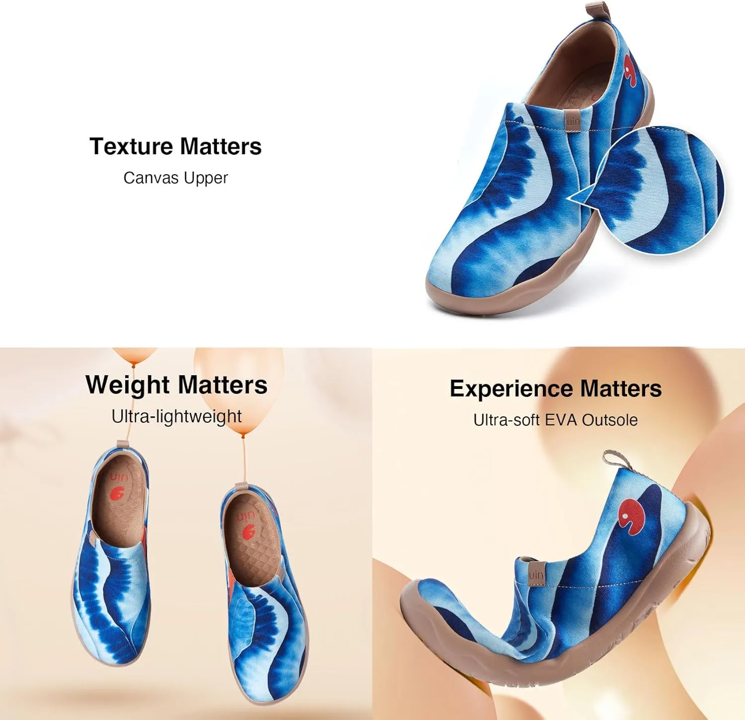 UIN Men's Loafers Painted Travel Shoes Slip On Walking Shoes Casual Lightweight Comfort Fashion Sneaker Toledo Ⅰ Art