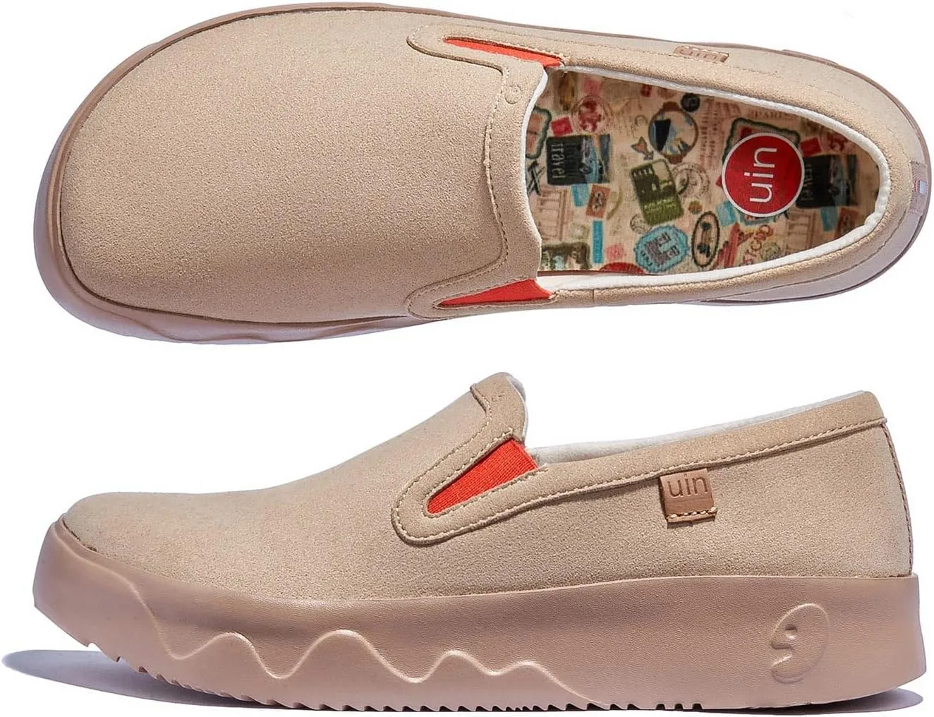 UIN Women's Art Painted Travel Shoes Slip On Casual Loafers Lightweight Comfort Fashion Sneaker Fuerteventura