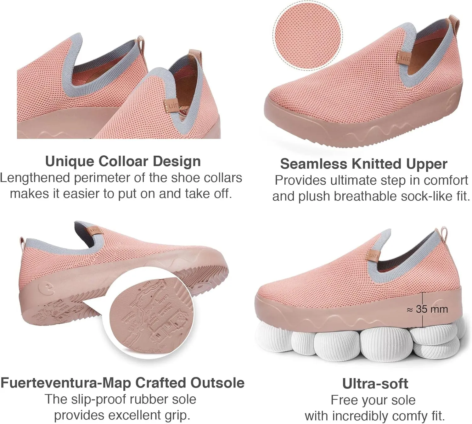 UIN Women's Art Painted Travel Shoes Slip On Casual Loafers Lightweight Comfort Fashion Sneaker Fuerteventura