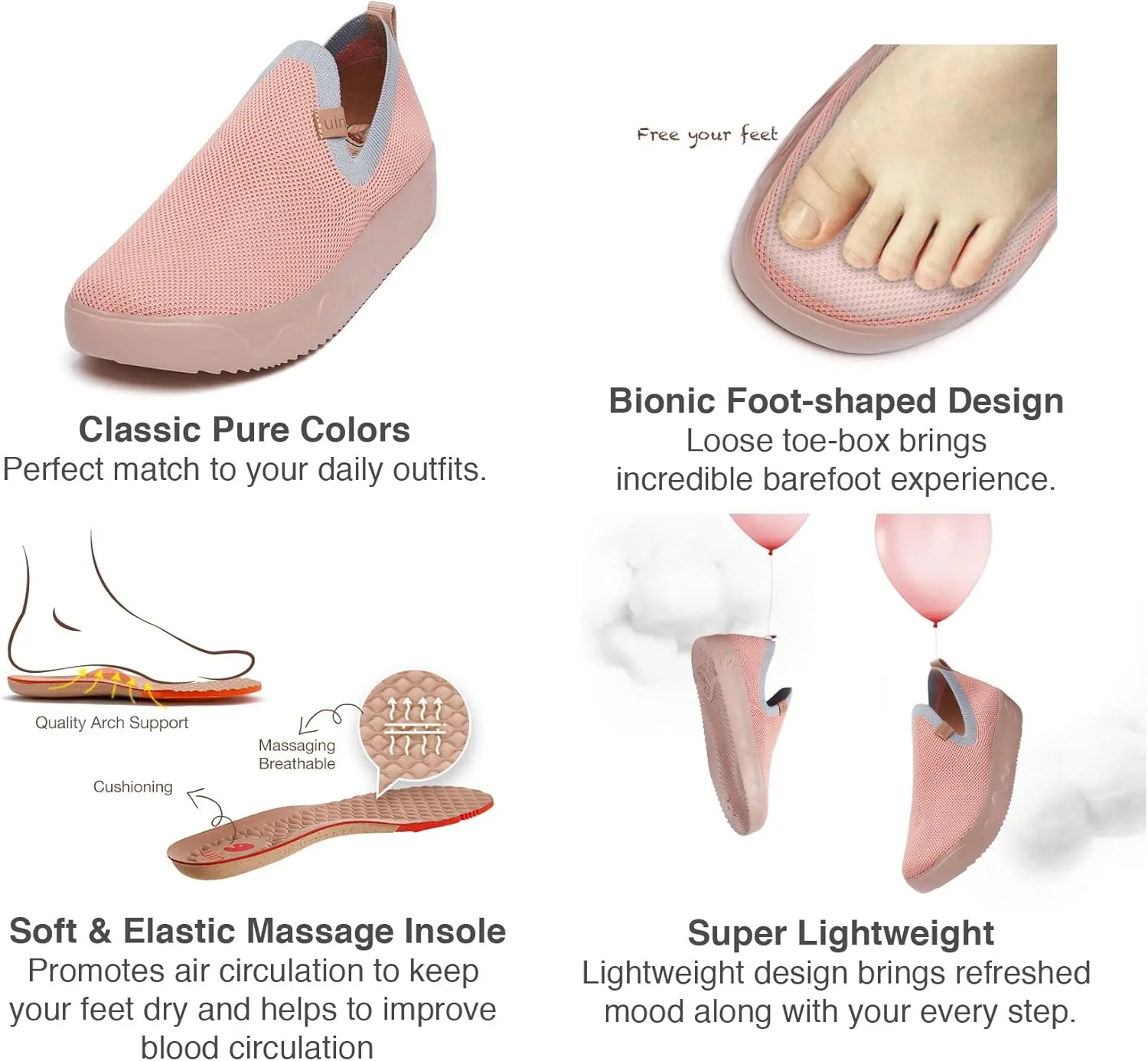 UIN Women's Art Painted Travel Shoes Slip On Casual Loafers Lightweight Comfort Fashion Sneaker Fuerteventura