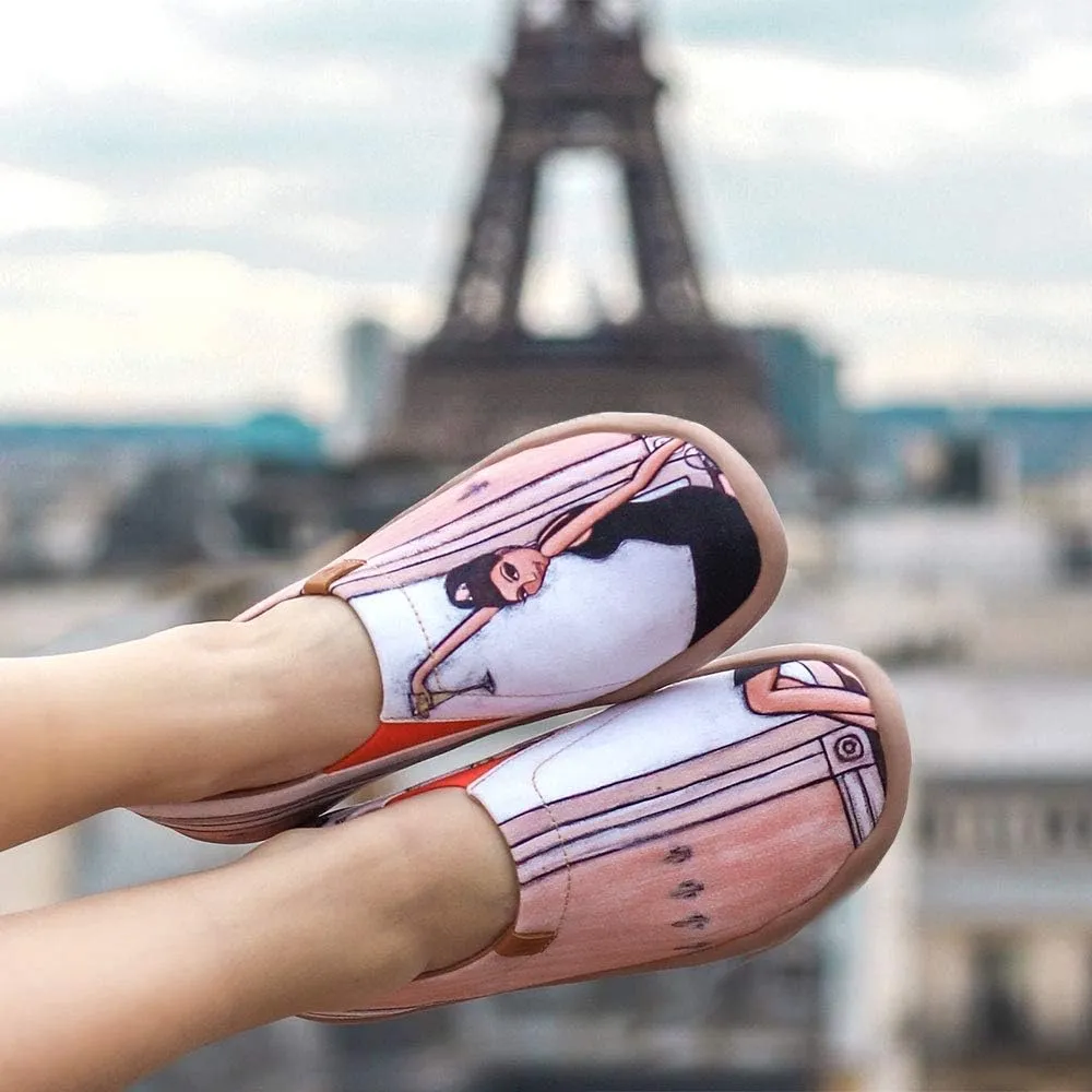 UIN Women's Art Travel Slip-On Shoes Casual Lightweight Breathable Flats Comfortable Loafers