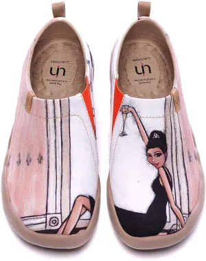 UIN Women's Art Travel Slip-On Shoes Casual Lightweight Breathable Flats Comfortable Loafers