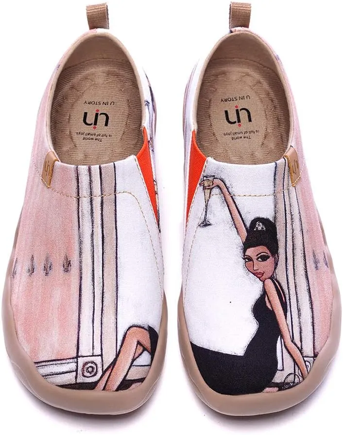 UIN Women's Art Travel Slip-On Shoes Casual Lightweight Breathable Flats Comfortable Loafers