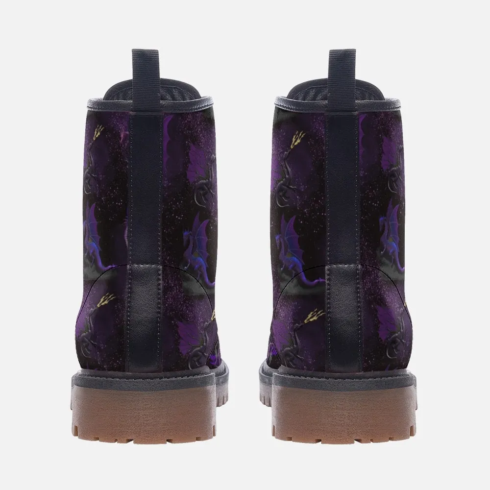 Unify Original - Purple Dragons in Space Vegan Leather Boots