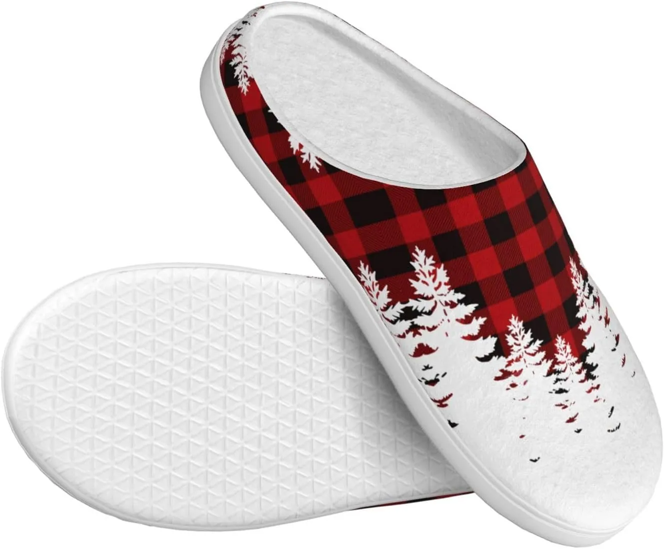 Unisex Warm Slippers Non-Slip Winter Fluffy Slippers Slip-On Plush Slippers Bedroom Slippers House Shoes For Men Women