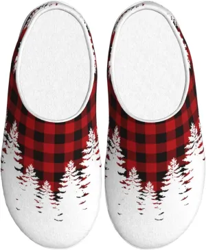 Unisex Warm Slippers Non-Slip Winter Fluffy Slippers Slip-On Plush Slippers Bedroom Slippers House Shoes For Men Women